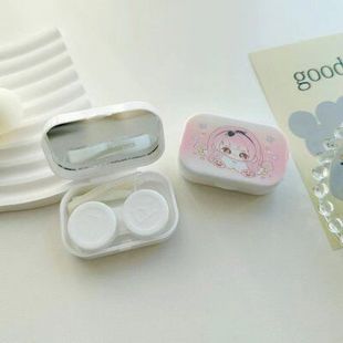 ins Cartoon Star Pig Contact Lens Case Cute Compact Portable Mirror Contact Lens Case with Good Looks and Tools