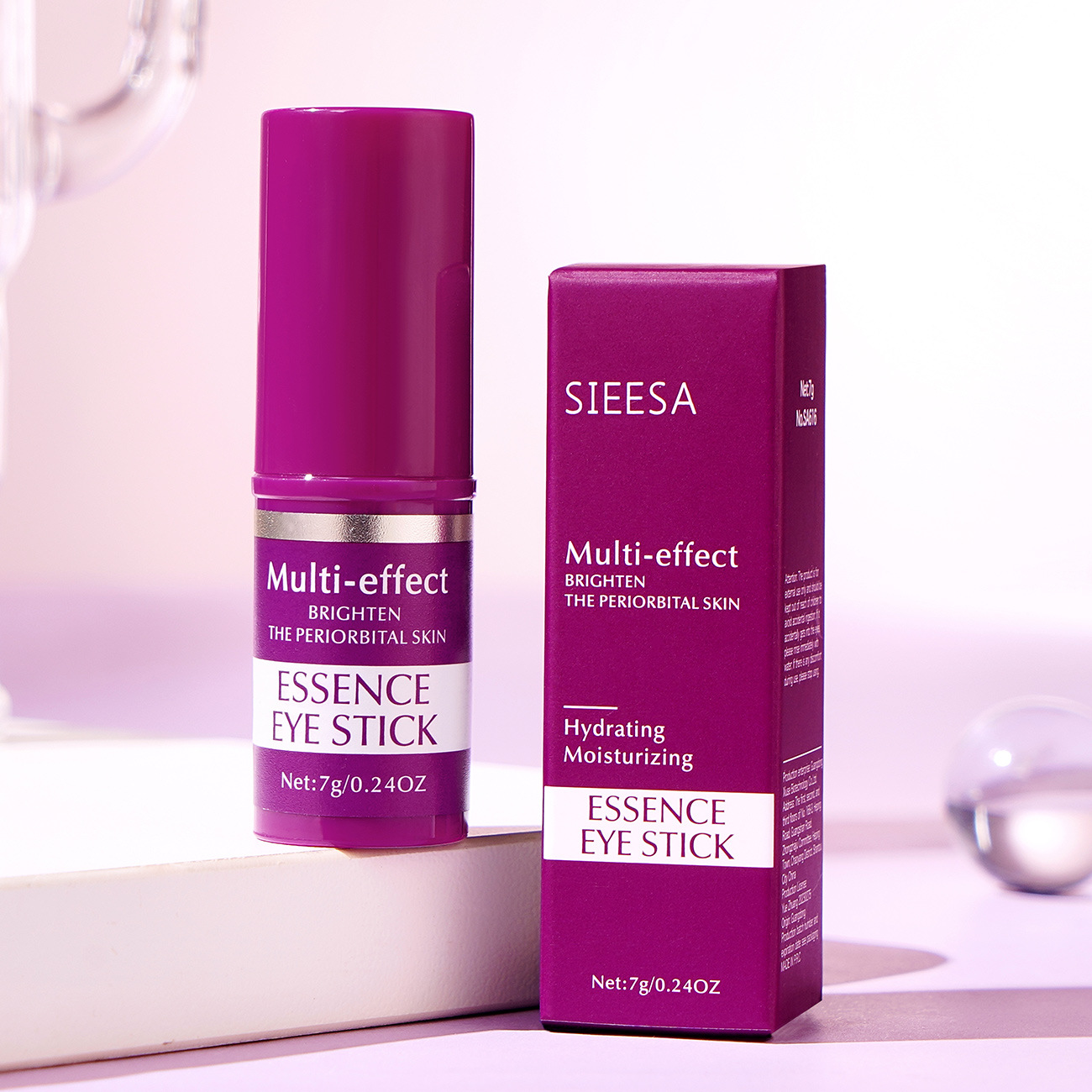 Cross-border SIEESA multi-effect essence eye cream stick, hydrating and moisturizing, solid texture, silky smooth application, nourishing and soft, moisturizing