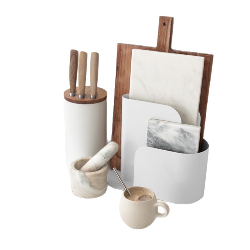 Amazon nuevo estilo ins cocina simple estante de tablero adhesivo cocina estilo crema estante de tabla de cortar estante de tabla de cortar