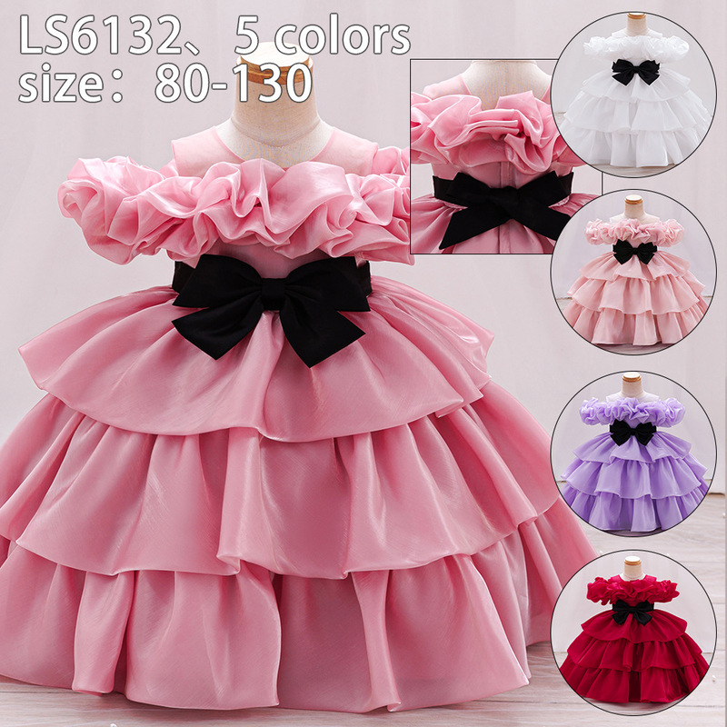 Girls' One-Year-Old Formal Dress, Princess Dress, Little Girl's Birthday Party, Wedding, Piano Performance Outfit, Children's Ball Gown Girls' One-Year-Old Formal Dress, Princess Dress, Little Girl's Birthday Party, Wedding, Piano Performance Outfit, Children's Ball Gown