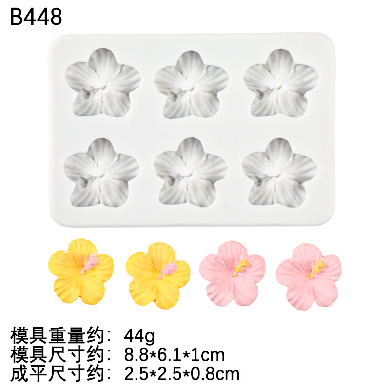 Lotus Lotus Little Chrysanthemum Flower Cluster Jabón Molde de silicona Calla Diy Decoración de pastel de fondant Molde de chocolate
