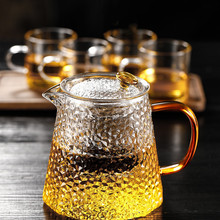 批发家用锤纹电陶炉过滤煮茶壶 办公室高硼硅玻璃养生泡茶壶