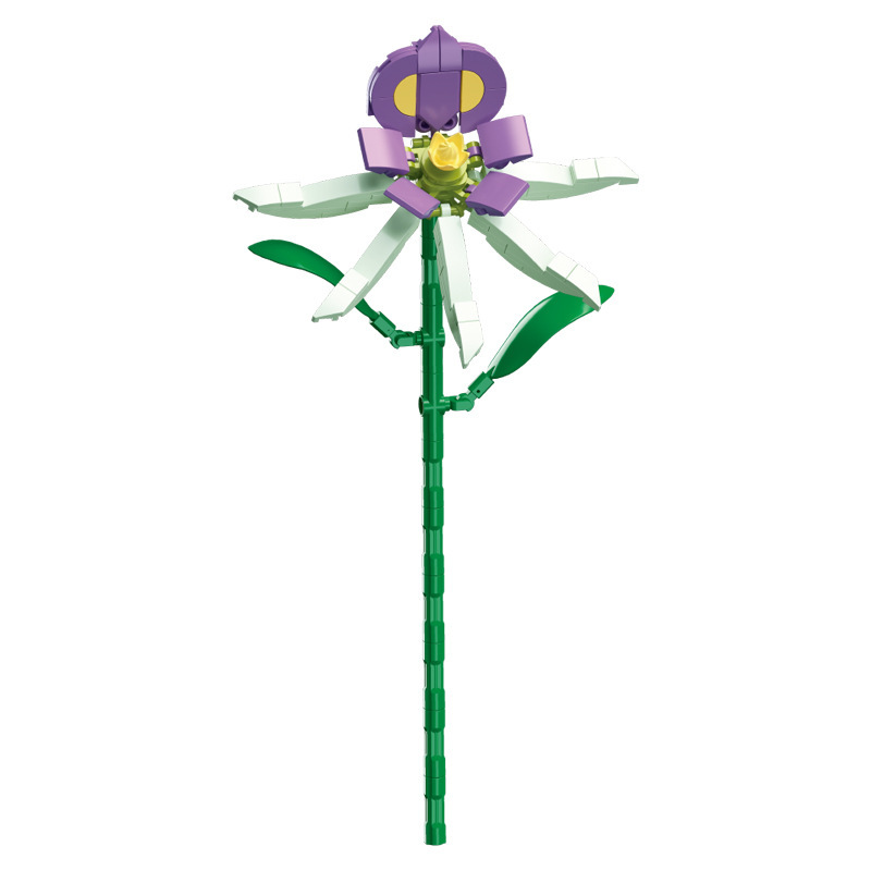 钻马积木花永生花束抱抱桶仿真花小颗粒积木DIY玩具七夕女生礼物|undefined