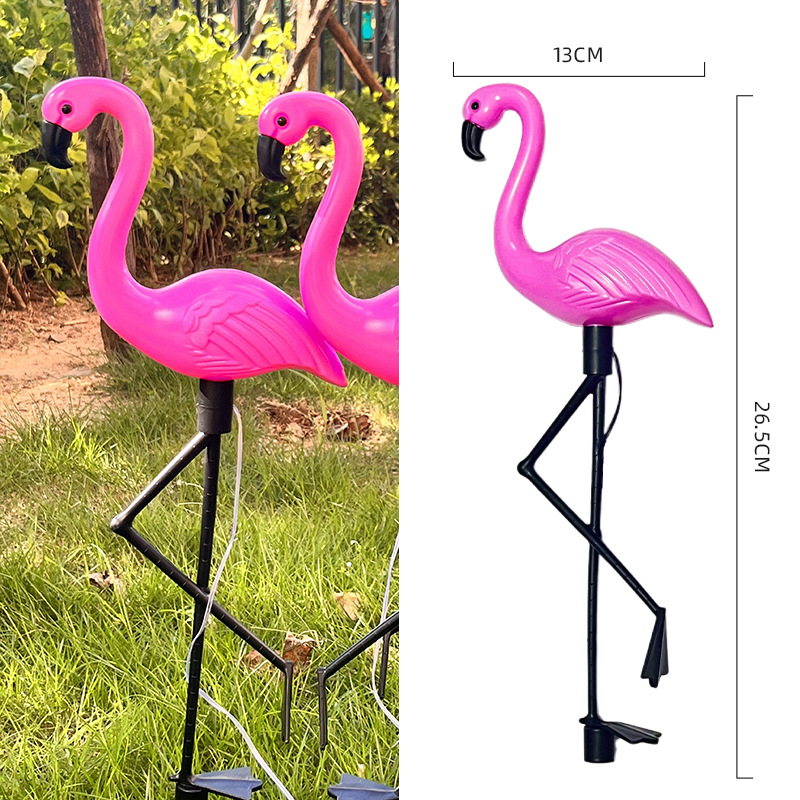 Transfronterizo solar Flamingo uno-a-tres lámpara de césped villa al aire libre jardín piscina decoración lámpara de paisaje