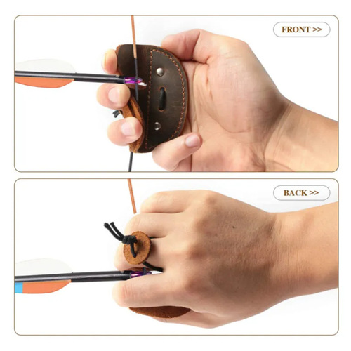 Amazon's same cowhide archery ring is suitable for recurve bow hunting finger protectors