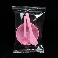 面膜碗3件套獨立包裝美妝工具美容面膜碗調膜棒塑料量勺水療用具