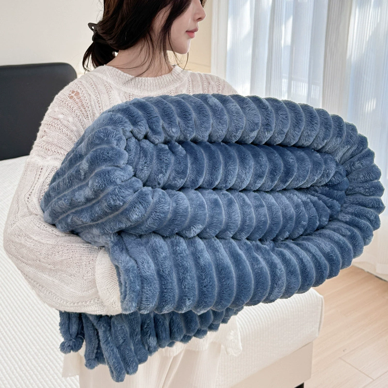 Plush duvet, flannel double-sided sofa for students for sleep, increased thickness