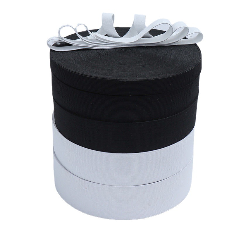 弹力黑白钩编提花松紧带 提花织带裤腰松紧带 服装辅料尼龙松紧带