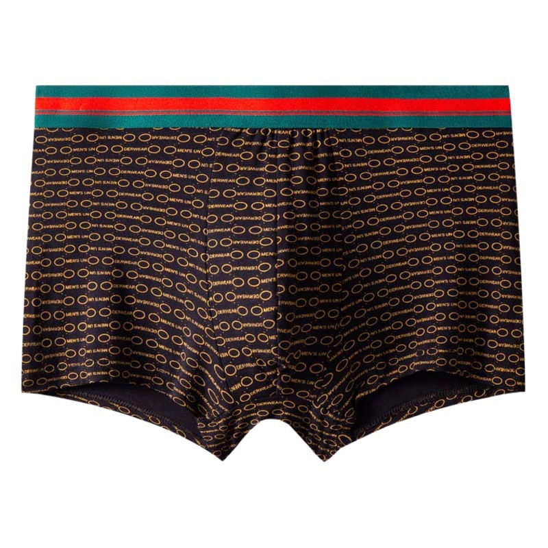 Ropa interior impresa seda de hielo de los hombres Boxer shorts juventud transpirable verano fino Boxer shorts cabeza fábrica al por mayor