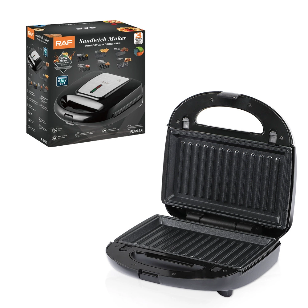 RAF European cross-border six-in-one waffle machine breakfast machine portable baked steak home multi-function 594X