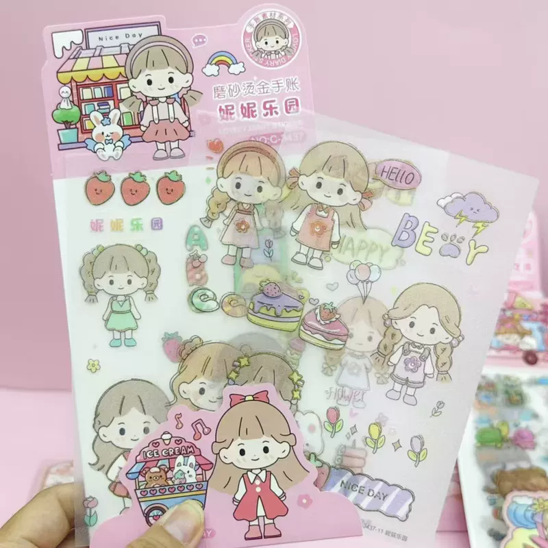 Matte sticker, cute cartoon bracelet, scheduler