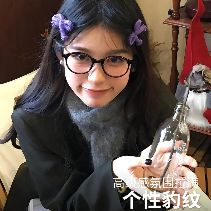 日系玳瑁圆框眼镜女近视可配度数防蓝光复古书呆子素颜神器眼睛架|undefined