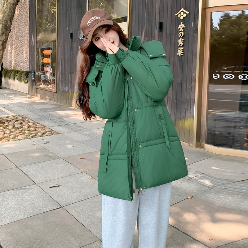 2025 chaqueta de algodón holgada coreana, chaqueta de algodón de invierno, chaqueta de algodón caliente, chaqueta de algodón de pluma, ocio, versátil