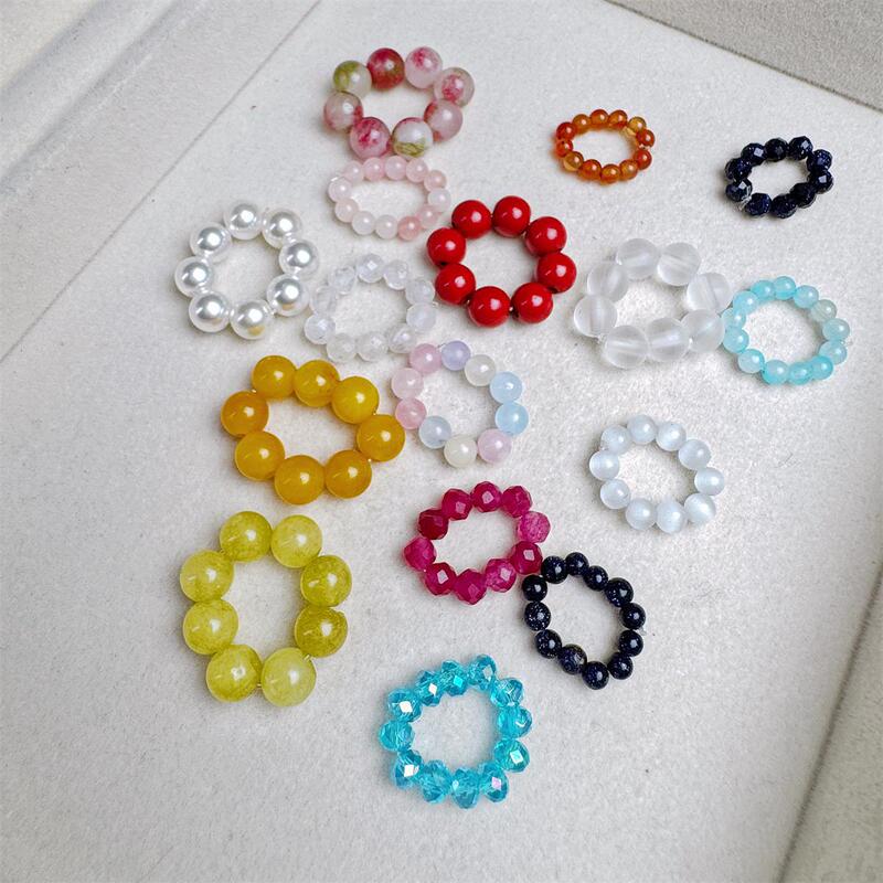 Natural Crystal Running Ring White Crystal Amethyst Agate Jewelry Small Bracelet DIY Design Accessories Natural Crystal Running Ring White Crystal Amethyst Agate Jewelry Small Bracelet DIY Design Accessories