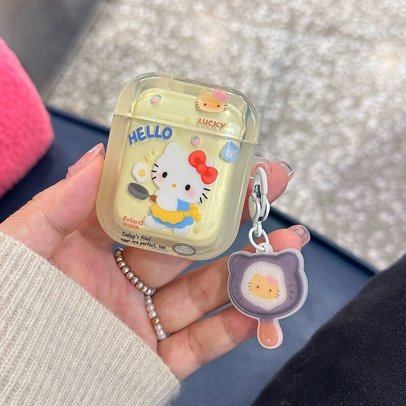 Funny Sunglasses Small New Suitable for airpods Apple Earphone Case i9s/i11/i12 Protective Case Three-dimensional Wave