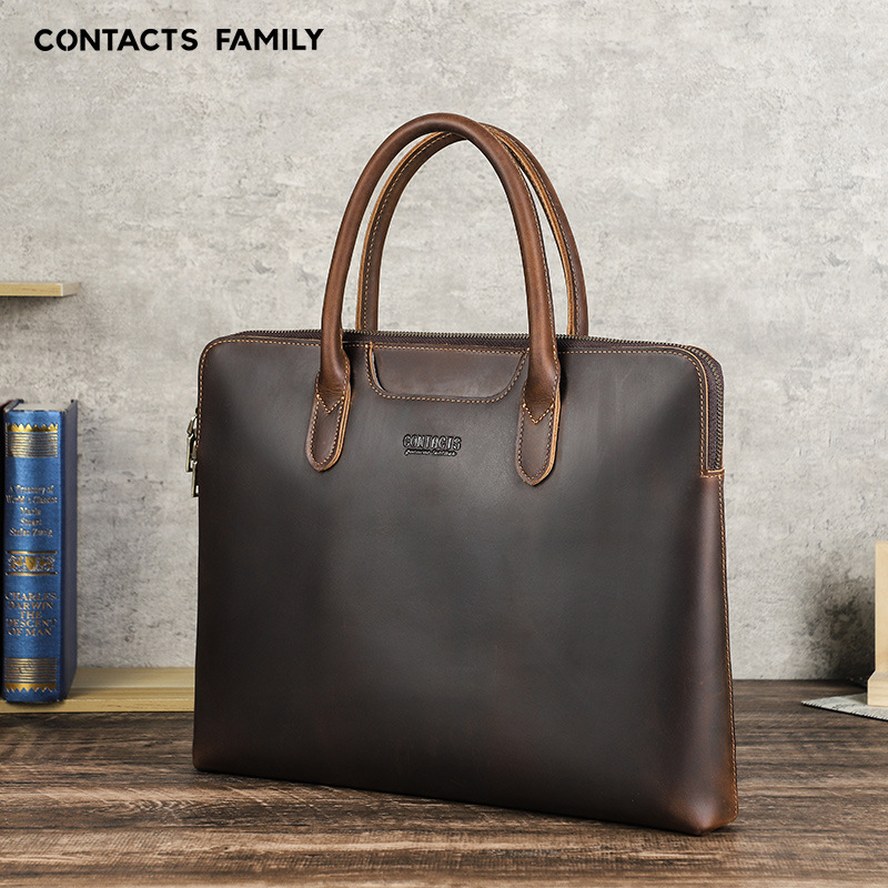 macbookpro14 Laptop Case Crazy Horse Leather Travel Accessories Storage Laptop Bag