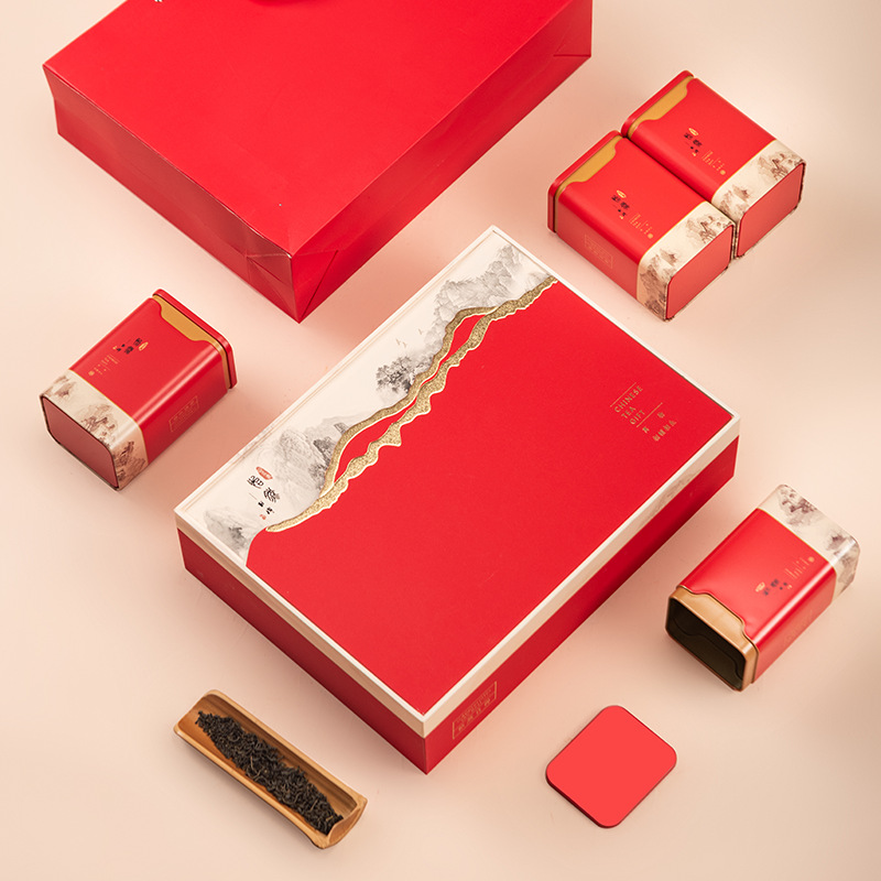 2025新年复古中国风高档茶叶包装盒空盒红茶金骏眉半斤装通用空礼