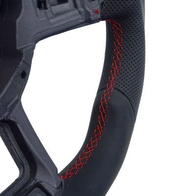 red stitching steering wheel – Steering wheel