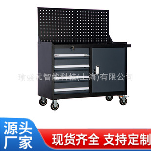 Manufacturer Wholesale Thickened Auto Repair Mobile Tool Cart Heavy-Duty Four-Pull Single-Door Workshop Repair Special Tool Cart Cabinet