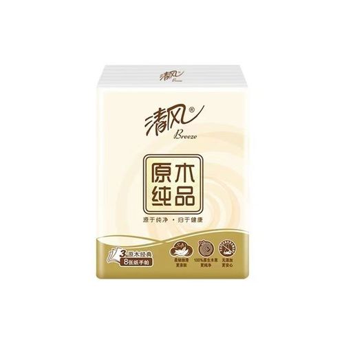 Qingfeng Handkerchief Paper 10 Packs, Original Wood Pure Quality Household Napkins, Portable Facial Tissues, Mini Tissue Paper