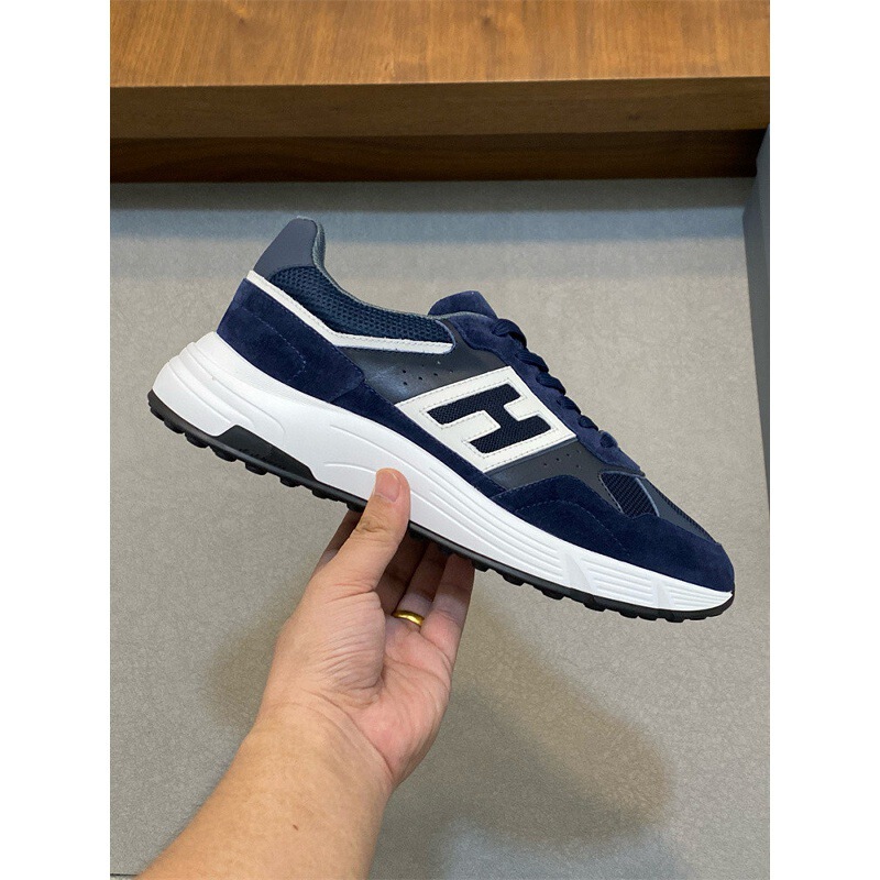 2024 New Style Hogan Same Style Cowhide with Mesh Texture Inner Heightening Breathable Fashionable Lightweight Casual Cool Trendy Men's Shoes