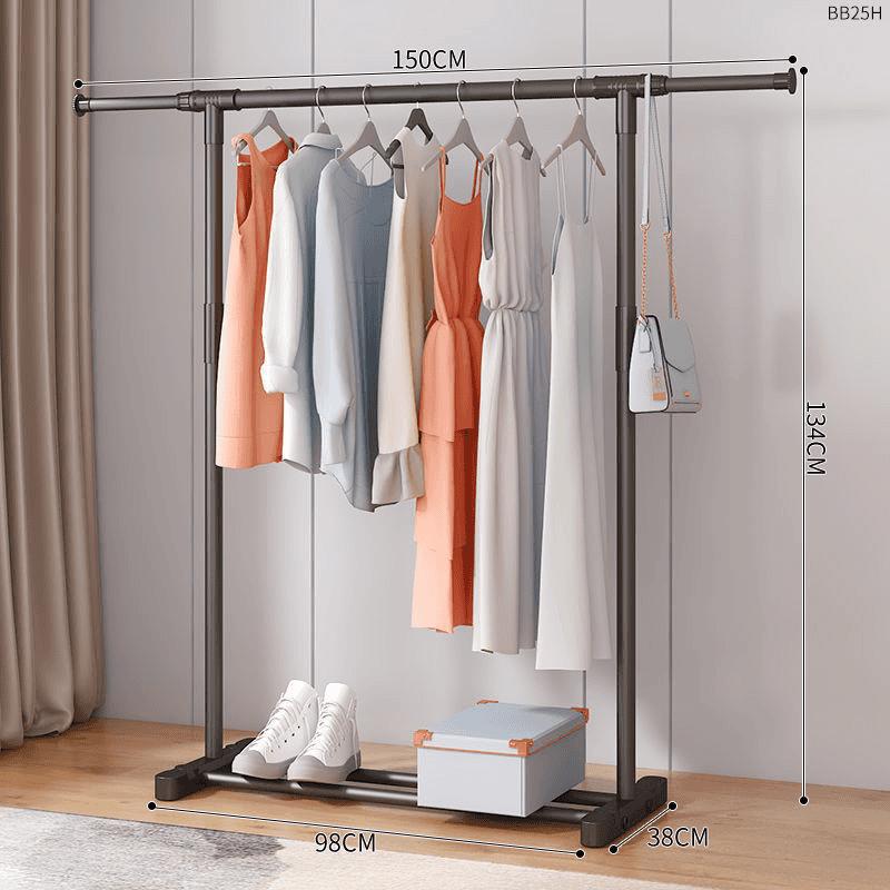 percha de ropa tipo piso para uso doméstico de alto grado colgar prendas de ropa rack varilla telescópica especial para balcón edredón