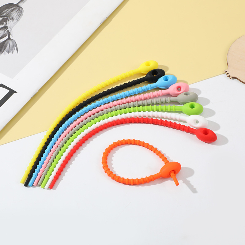 21CM Silicone Tadpole Tape Storage Data Cable Rainbow Trapped Rope with Dripping Glue DIY Accessories Line Tape 21CM Silicone Tadpole Tape Storage Data Cable Rainbow Trapped Rope with Dripping Glue DIY Accessories Line Tape