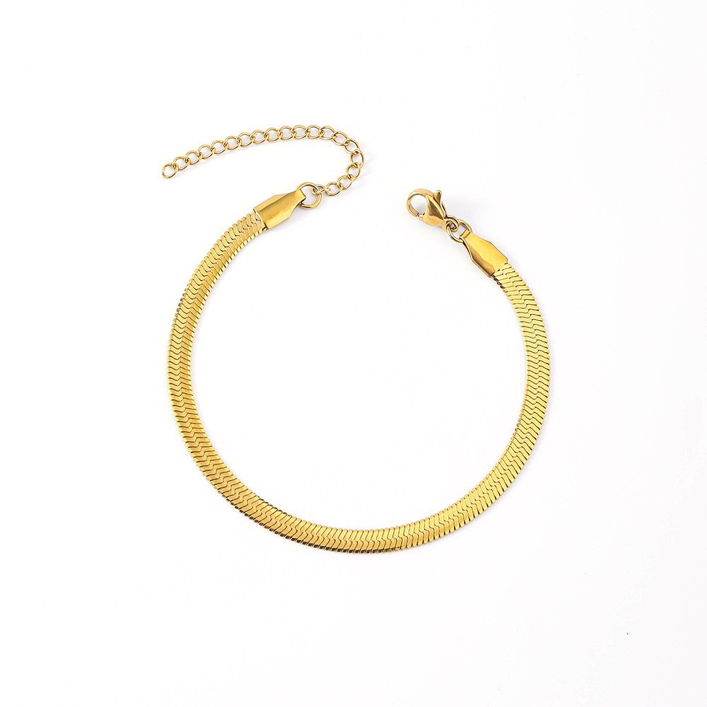 20g Weight 18K Gold Plated Plating Material Chain Bracelet Classification 304 Stainless Steel Chain Material cable chain, snake chain Chain Type 1 Piece Quantity Holiday, Daily Occasion 304 Stainless Steel Material Geometric Pattern Women's Gender Simple Style, Classic Style Style Plating Craft 18K Gold Plated Geometric 304 Stainless Steel Simple Style Classic Style Plating 304 Stainless Steel Chain Bracelet 无