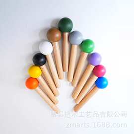 现货供应火柴棒洞洞板配件圆木棍彩色木珠火柴棍置物架配件圆木棒