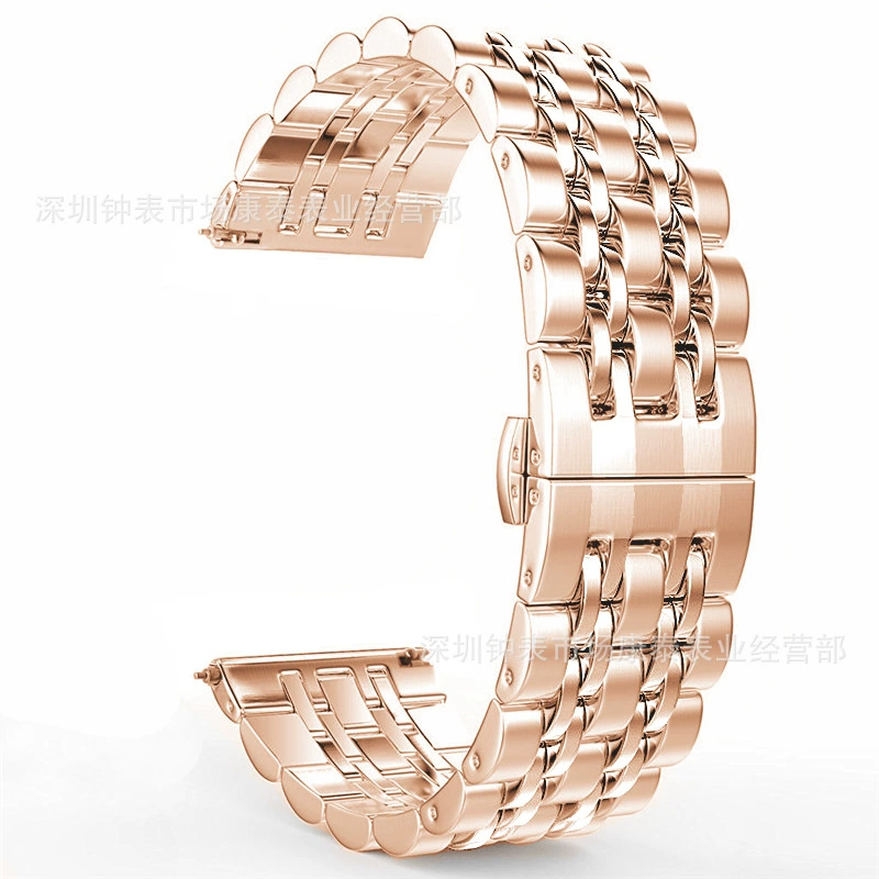 Подходит для Samsung Watch Galaxy Watch7/6/5 Huawei GT4 Seven-бусина нержавеющая сталь с металлом умные часы