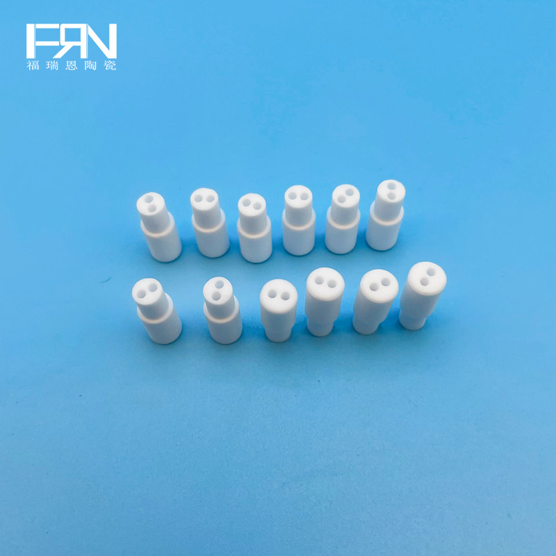 陶瓷双孔管 穿线绝缘管 氧化铝95瓷 台阶通孔瓷头 可定制