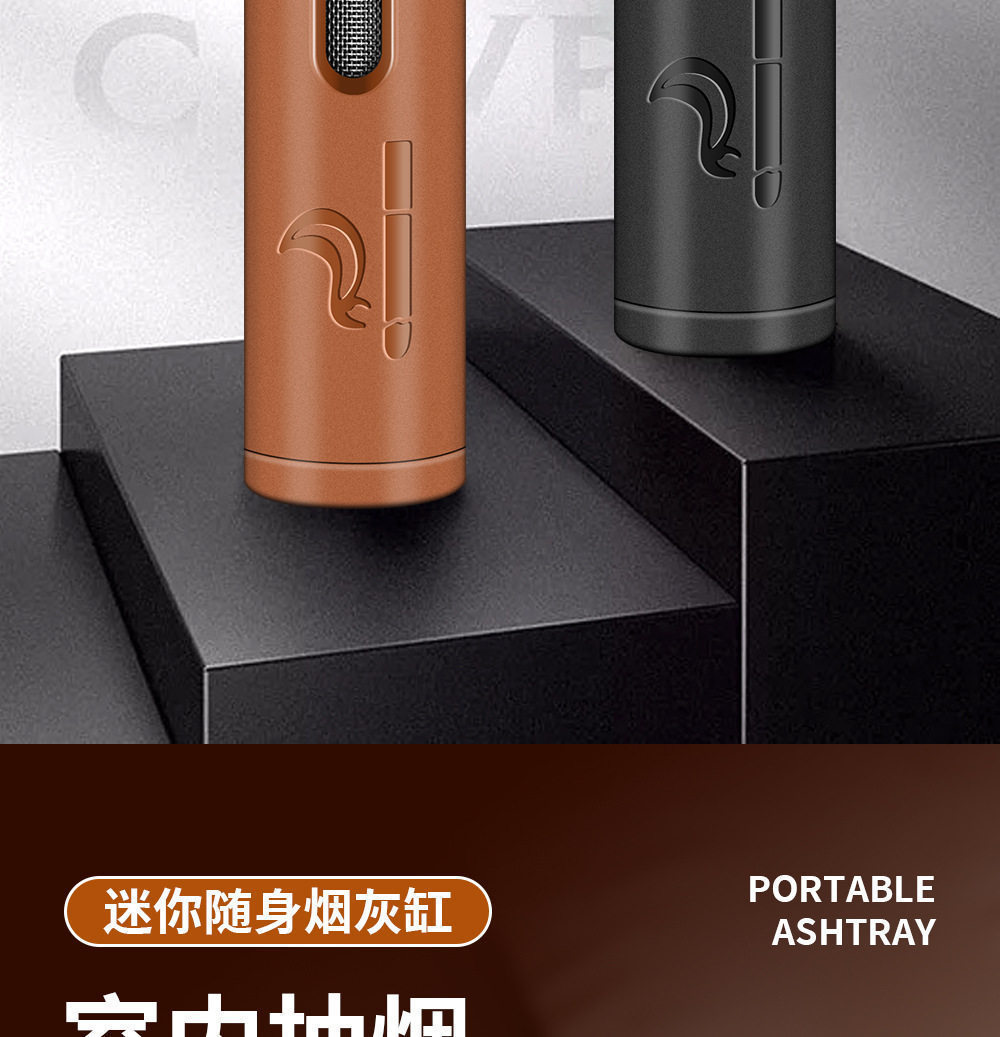 Car-mounted ashtray, anti-ash scattering, a great item for lazy smokers while driving, no ash falling in the car, portable