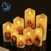 LED电子蜡烛灯外贸圣母圣心圣家圣像圣体灯小夜灯弥撒蜡烛灯礼品