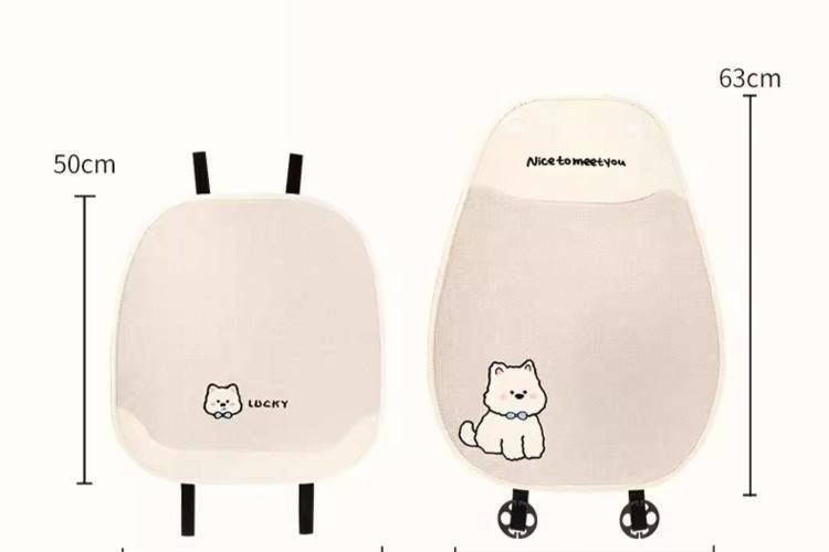 Interior 2026 Asian linen car seat cushion, suitable for all seasons, breathable, high-quality car seat pad, new cartoon cute design
