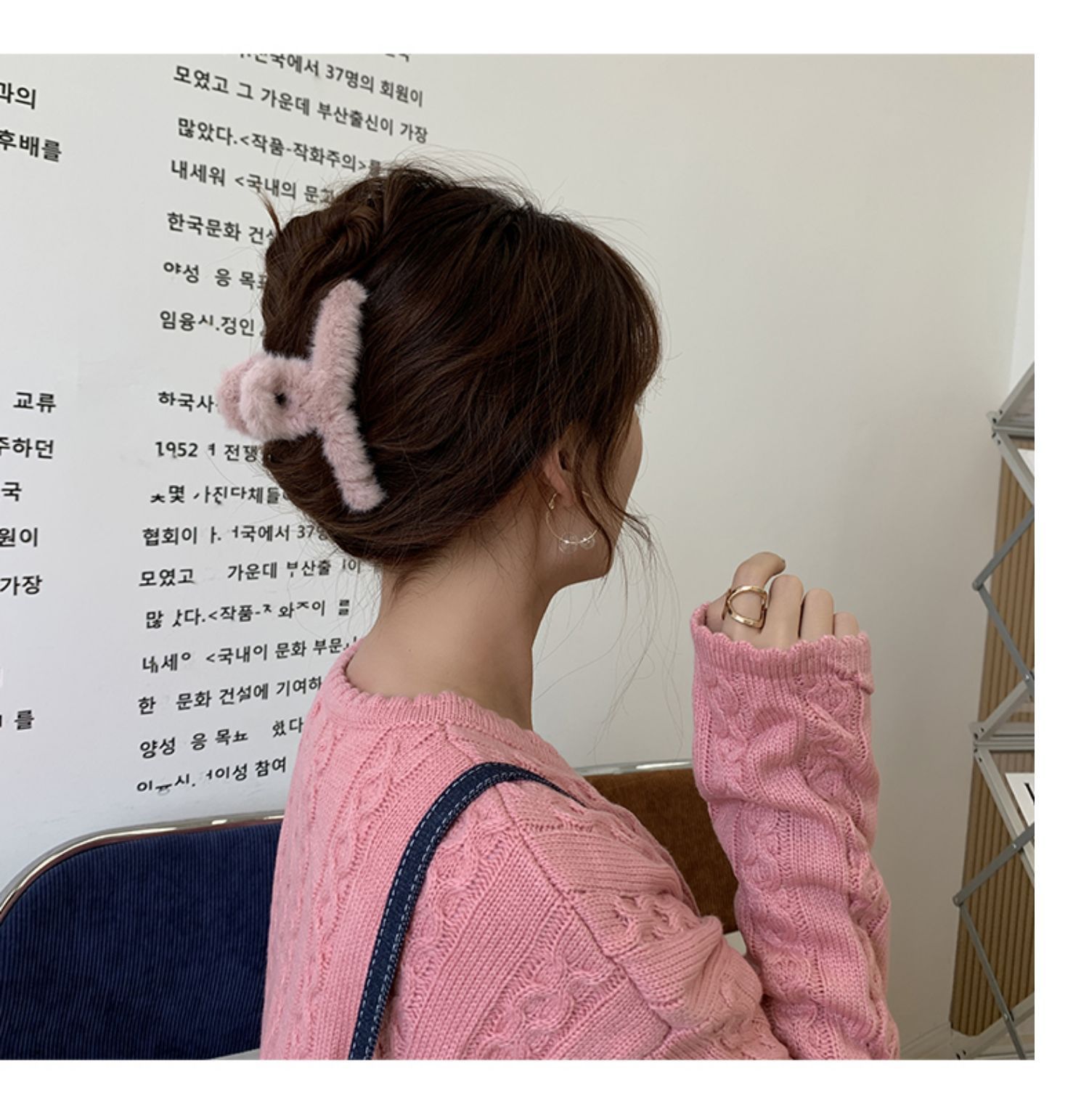 智贝详情图_8毛毛抓夹后脑勺发夹优雅气质发抓头发夹子头饰秋冬