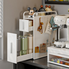 カウンタートップ引き出し可能なスタンレー収納ラックキッチンバースパイスマグ二層ウォーターカップホルダー공장 도매