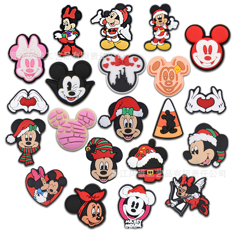 Mickey Minnie Mickey Mouse hole shoes shoes flower shoe buckle decorative buckle Amazon cartoon diy accessories cross-border exclusive Mickey Minnie Mickey Mouse hole shoes shoes flower shoe buckle decorative buckle Amazon cartoon diy accessories cross-border exclusive