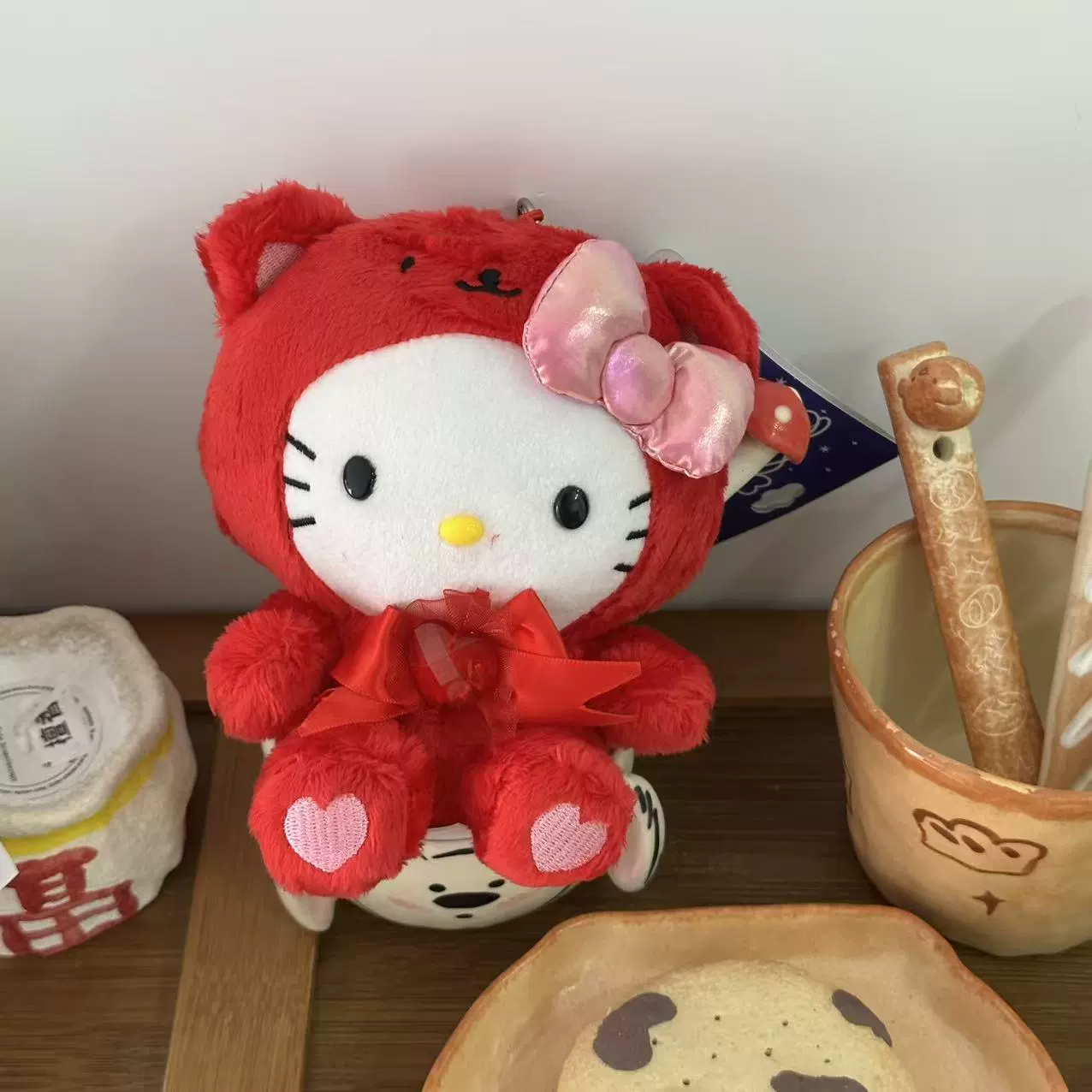 Плюшевая подвеска-брелок для ключей (Hello Kitty) симпатичная кукла, мягкая мини-плюша 10+ вариантов дизайна, подарок 0.038 кг