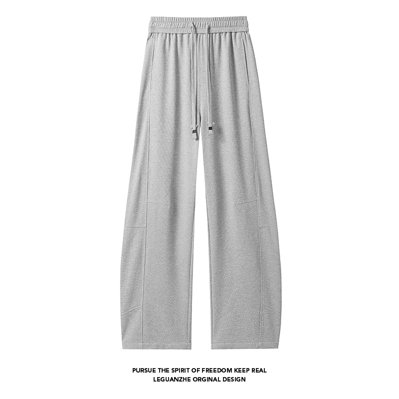 American Retro For Spring And Autumn, Solid Color Small Checkered Wide-leg Loose Men's Casual Pants, Versatile_voghion.com