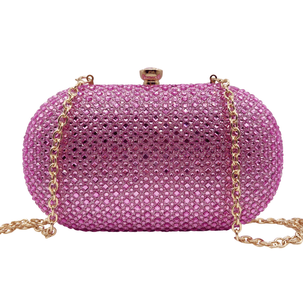 Túi clutch nữ đính đá sáng bóng dự tiệc thanh lịch — vàng nhạt, bạc, ngọc lục bảo, màu xanh đậm chi tiết 18