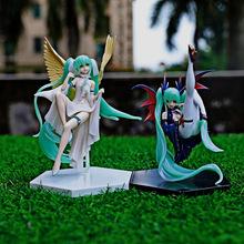 跨境美少女小恶魔暗黑初音光明初音人偶模型玩具摆件小手办批发