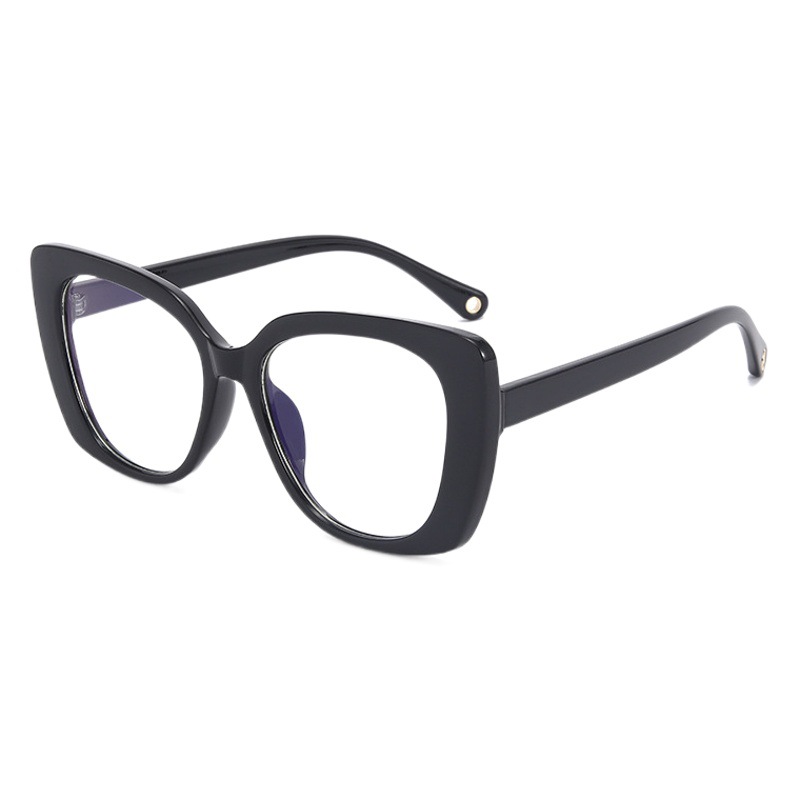 Selección de comercio exterior de moda montura de ojo de gato gafas anti-luz azul montura grande modelo de celebridad de Internet marco de gafas personalizado ventas directas de fábrica