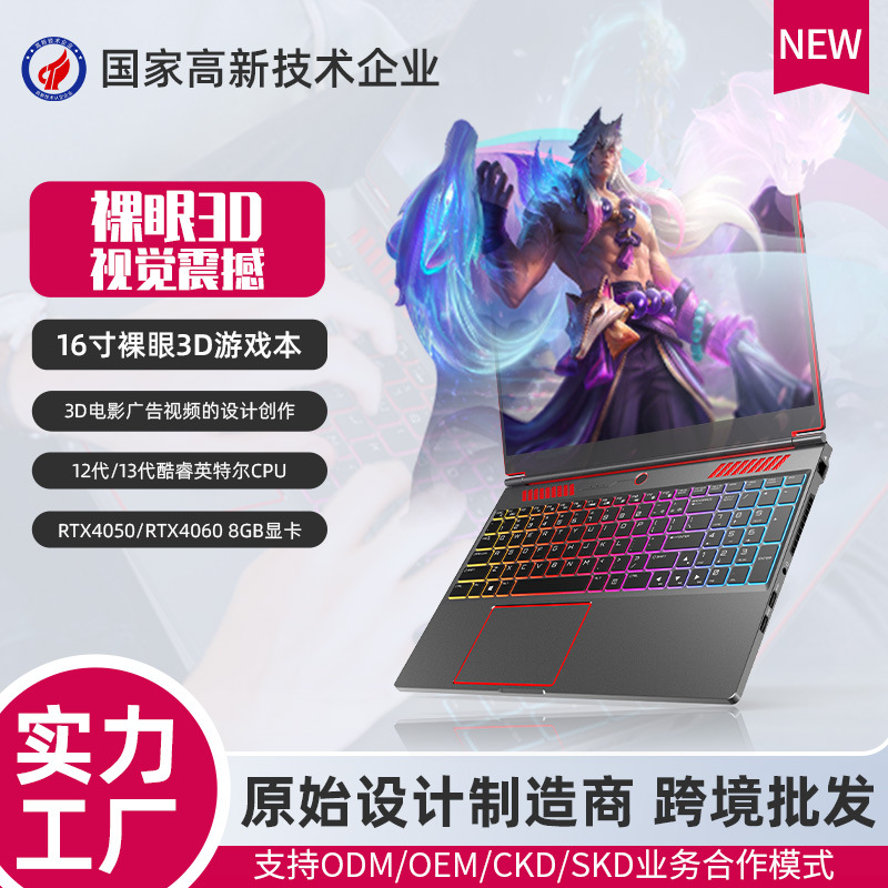 源头工厂笔记本电脑16寸酷睿ⅰ9大型游戏电竞本RTX4050独显laptop