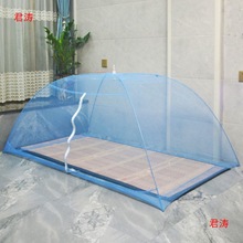 简易可折叠收放打地铺懒人底工地蚊帐落地防蚊成人蚊帐免安装无罩