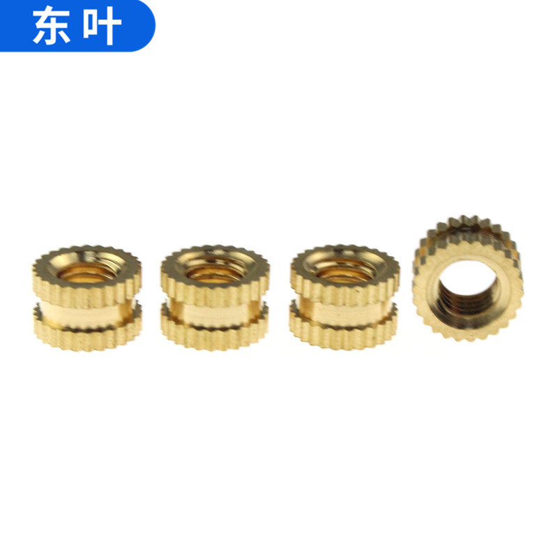 盲孔镶嵌件铜螺母注塑热熔铜螺母滚花铜螺母 量大价优