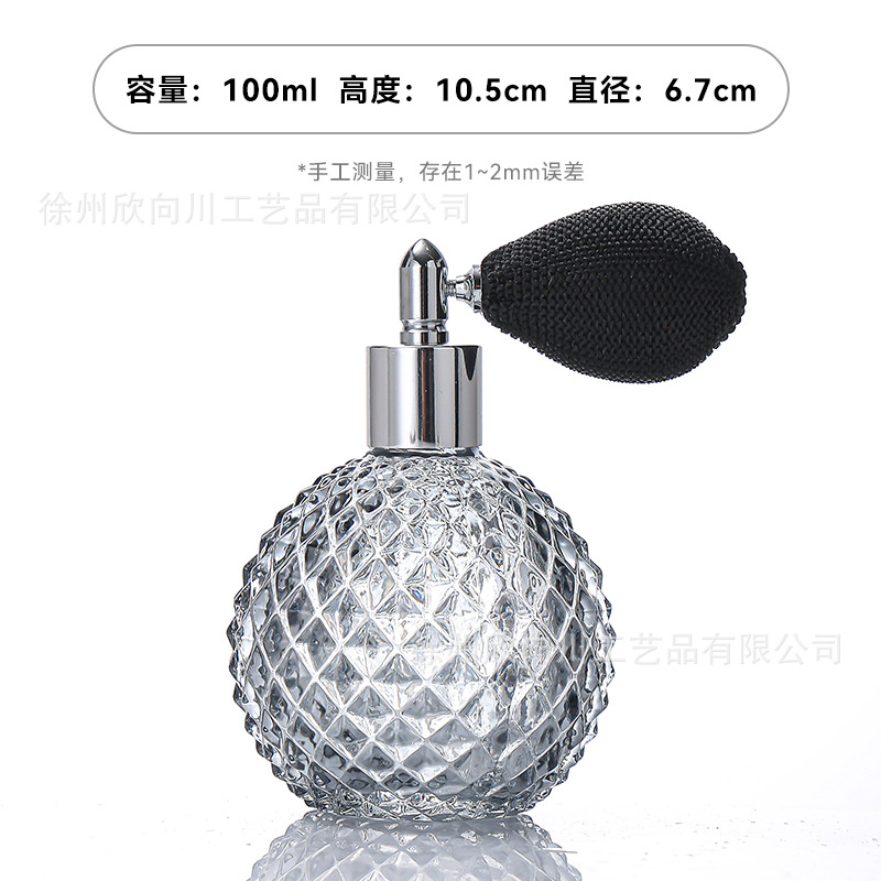 Bolsa de aire botella de spray de perfume 100mL prensa sub-botella piña aromaterapia botella de vidrio de alto grado volátil boquilla de peluquería