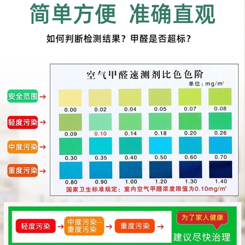 Formaldehyde detection box professional test agent test paper new house detection household one-time formaldehyde self-test box detection instrument