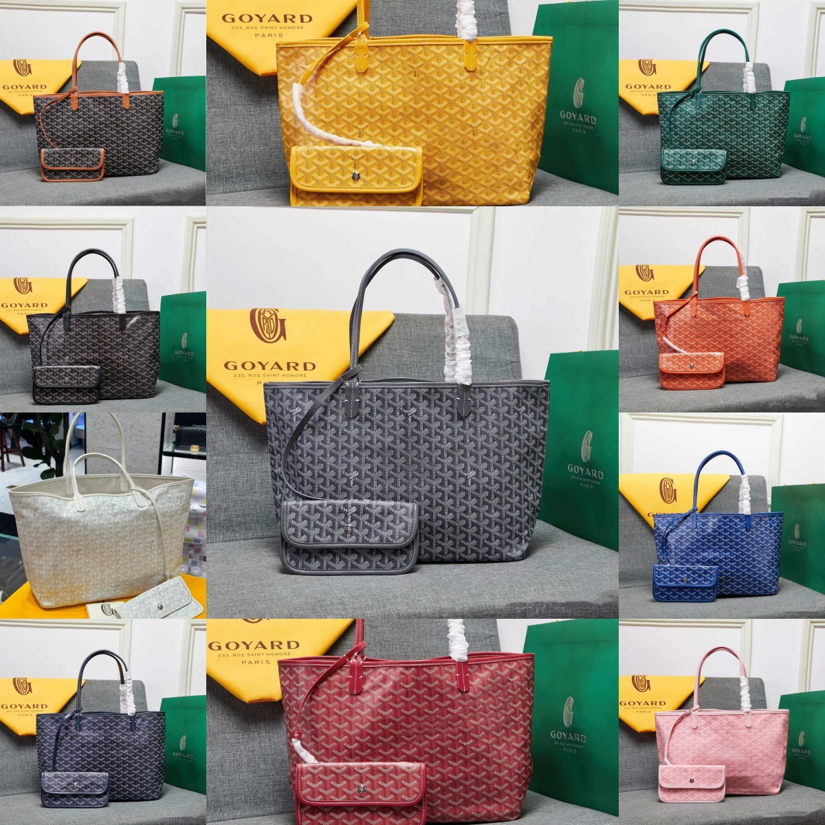 2025 New Goya Goya Dog Tooth Bag Classic Shoulder Satchel Shopping Bag Large Capacity Mother-In-Law Bag Tote Women's Bag