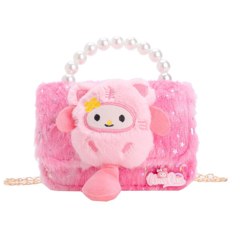 Otoño y invierno nuevos bolsos para niños niñas princesas de moda bolsos de peluche de hombro
