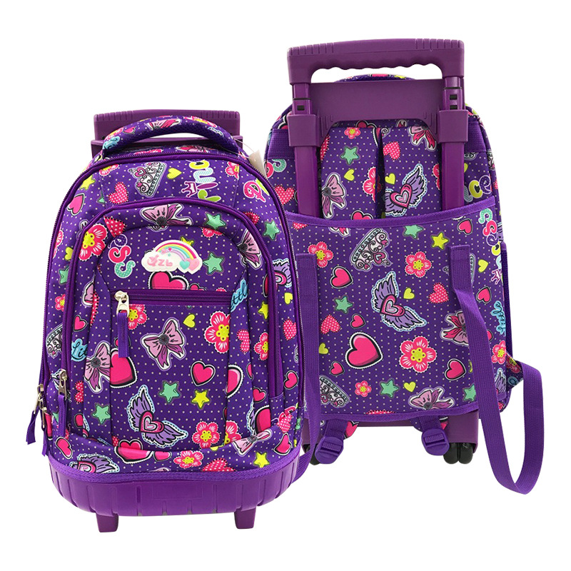 Mochila escolar con barra de tracción para estudiantes de primaria, fábrica de origen de comercio exterior, niños y niñas, reducción de la carga, mochila coreana, mochila impermeable al por mayor